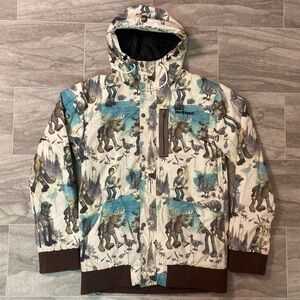 Rare Westbeach Andrew POMMIER Ski Snowboard Jacket Size with Moose Print Large